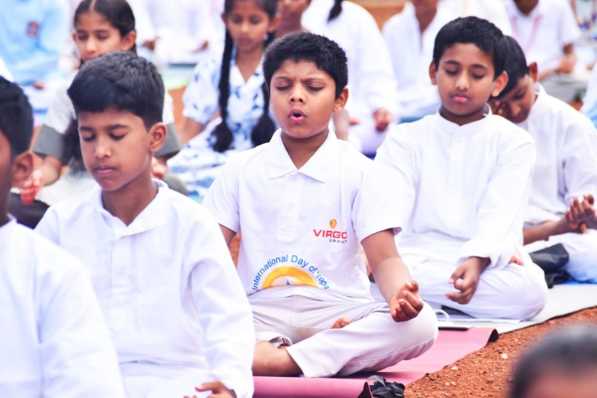 The 12th International Yoga Day Observes in RVK - Hulimangala (15)