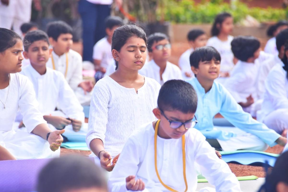 The 12th International Yoga Day Observes in RVK - Hulimangala (18)