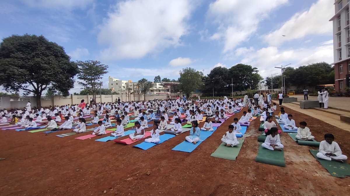 The 12th International Yoga Day Observes in RVK - Hulimangala (20)