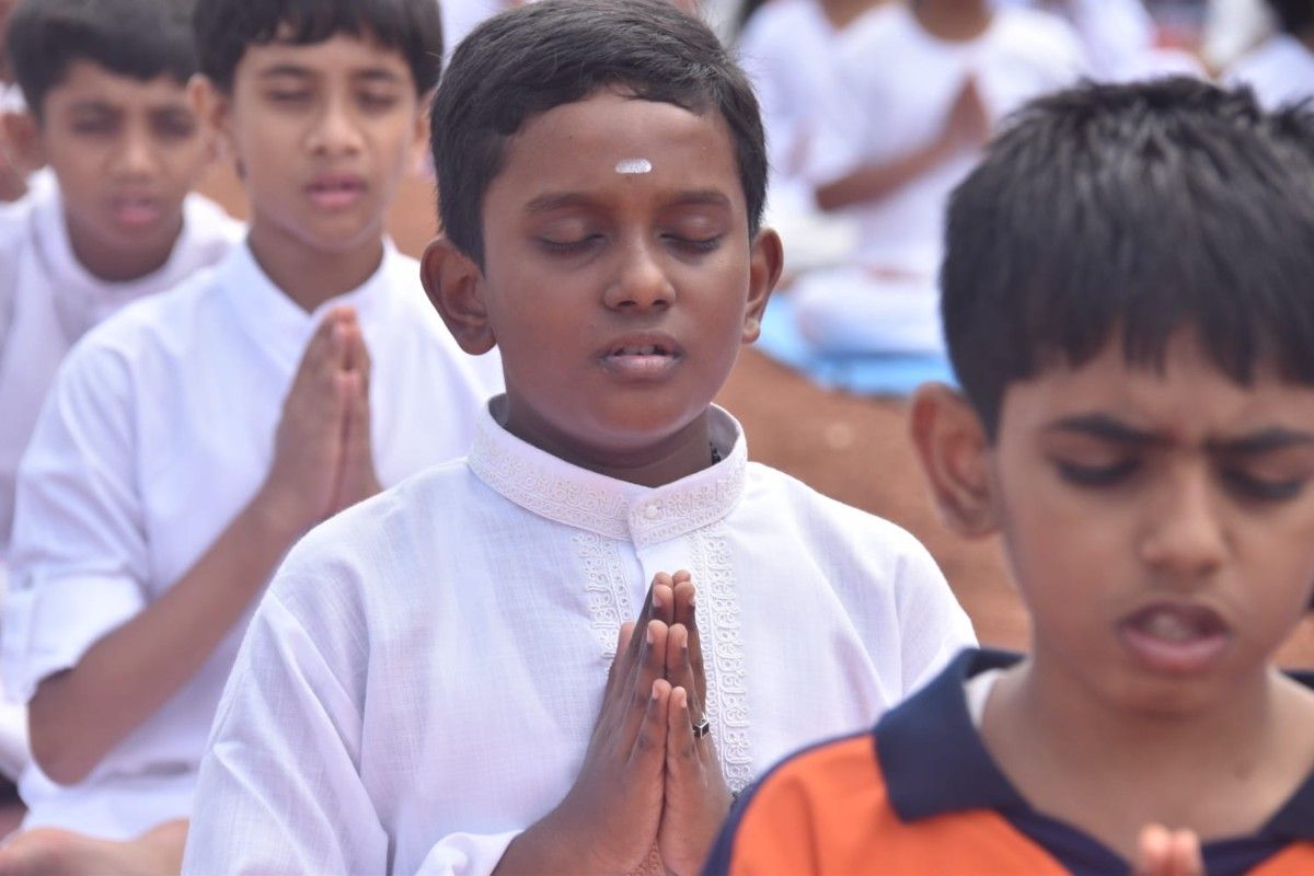 The 12th International Yoga Day Observes in RVK - Hulimangala (24)