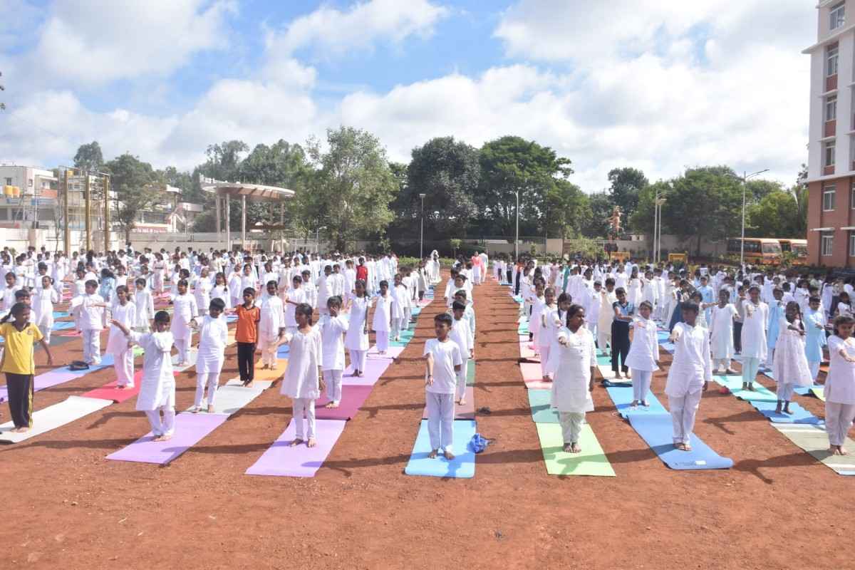 The 12th International Yoga Day Observes in RVK - Hulimangala (29)