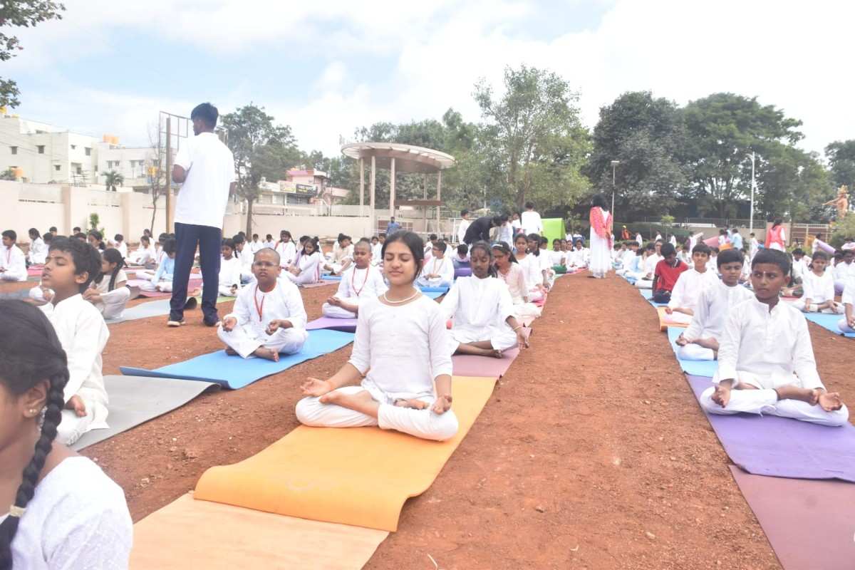 The 12th International Yoga Day Observes in RVK - Hulimangala (31)
