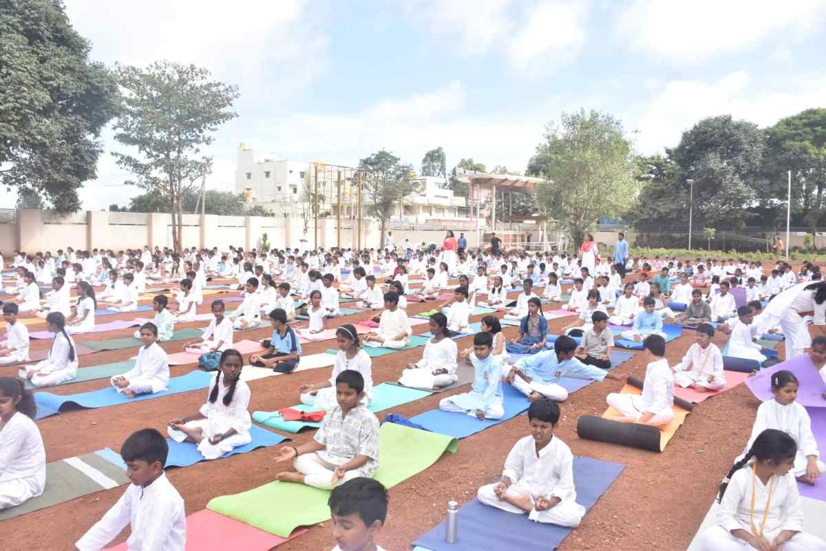 The 12th International Yoga Day Observes in RVK - Hulimangala (32)