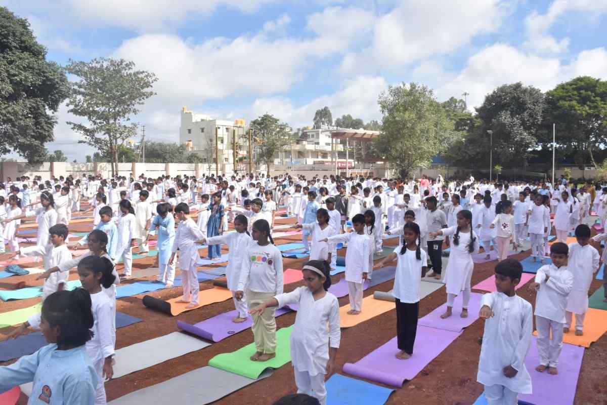 The 12th International Yoga Day Observes in RVK - Hulimangala (33)