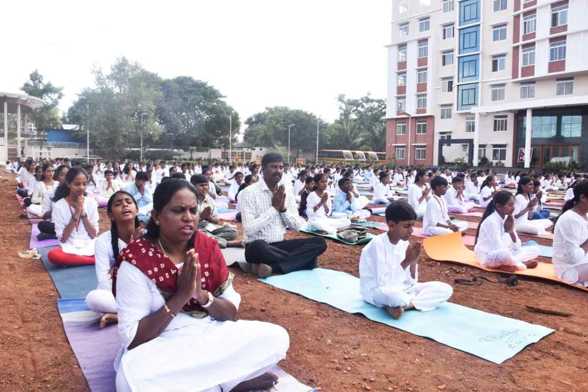 The 12th International Yoga Day Observes in RVK - Hulimangala (34)
