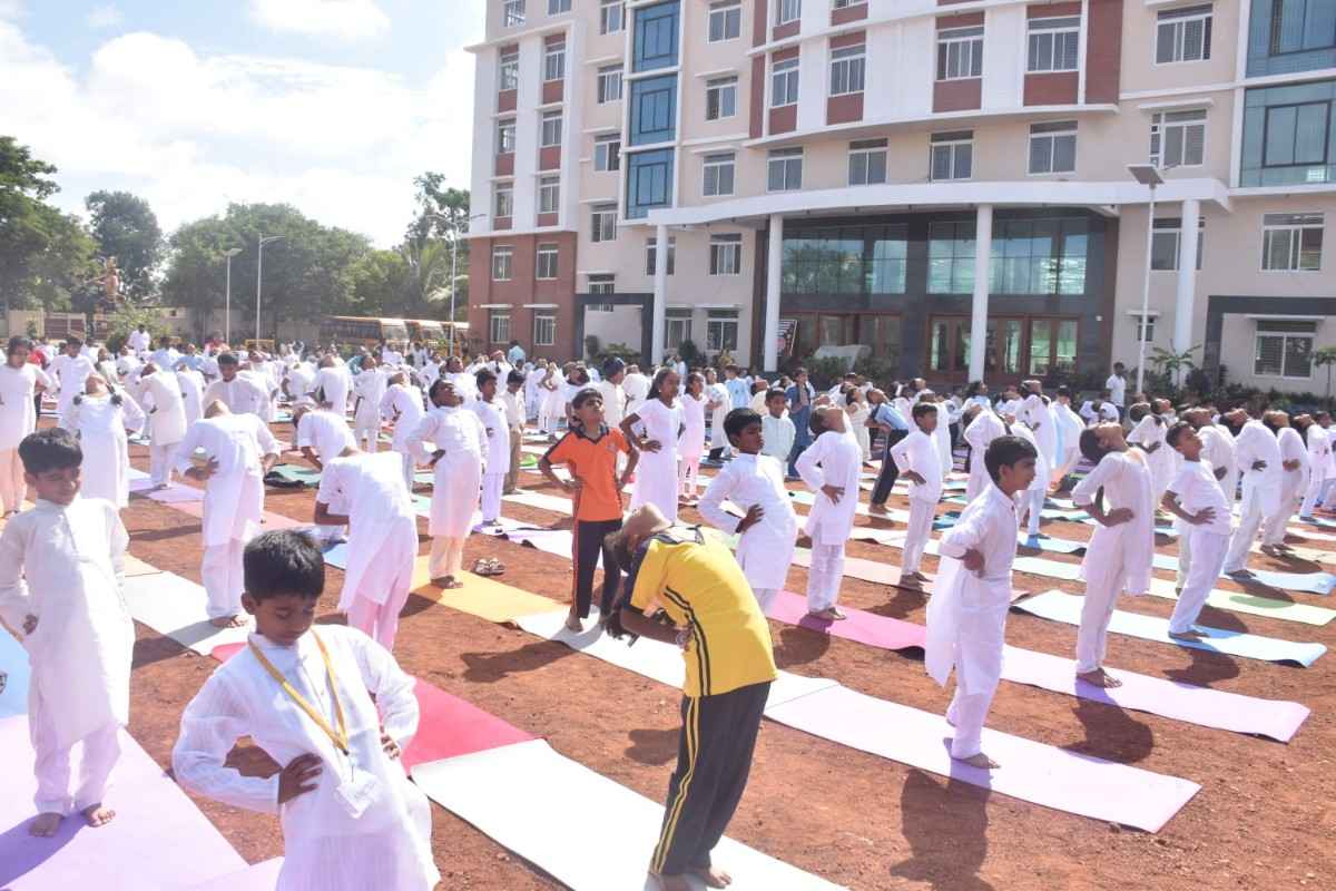 The 12th International Yoga Day Observes in RVK - Hulimangala (41)