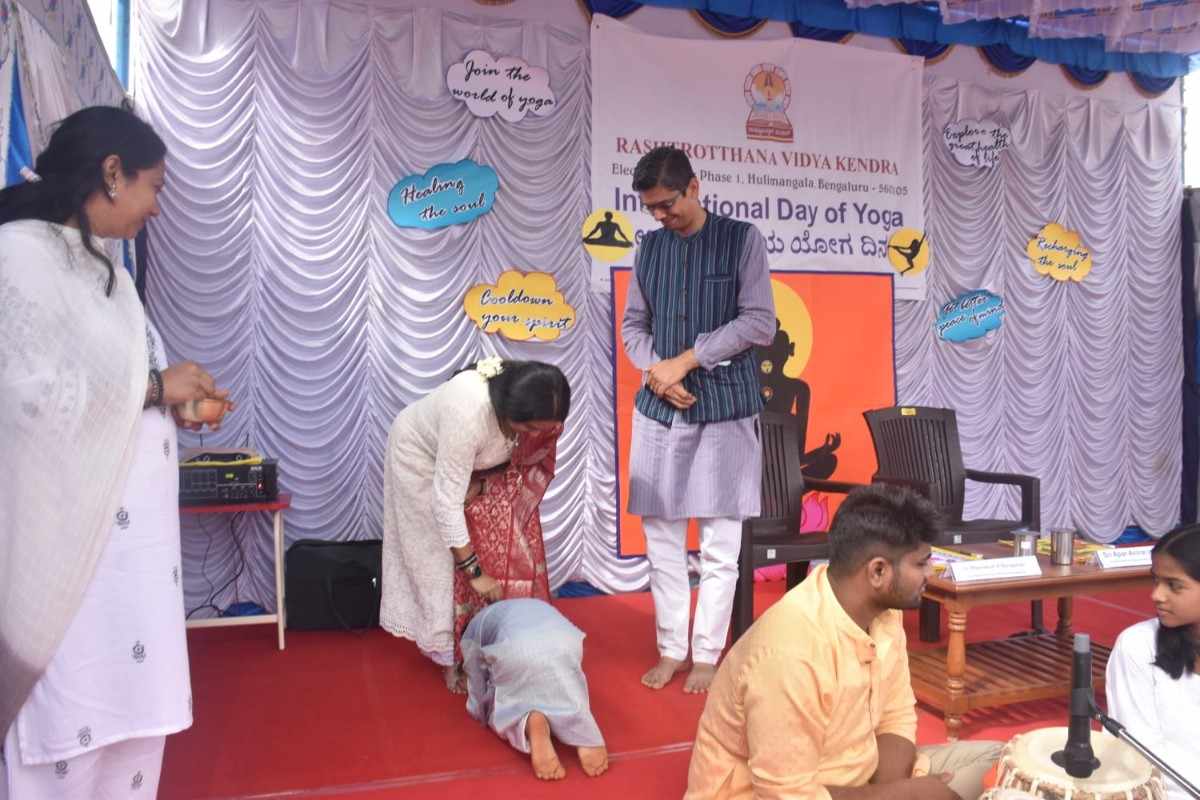 The 12th International Yoga Day Observes in RVK - Hulimangala (47)