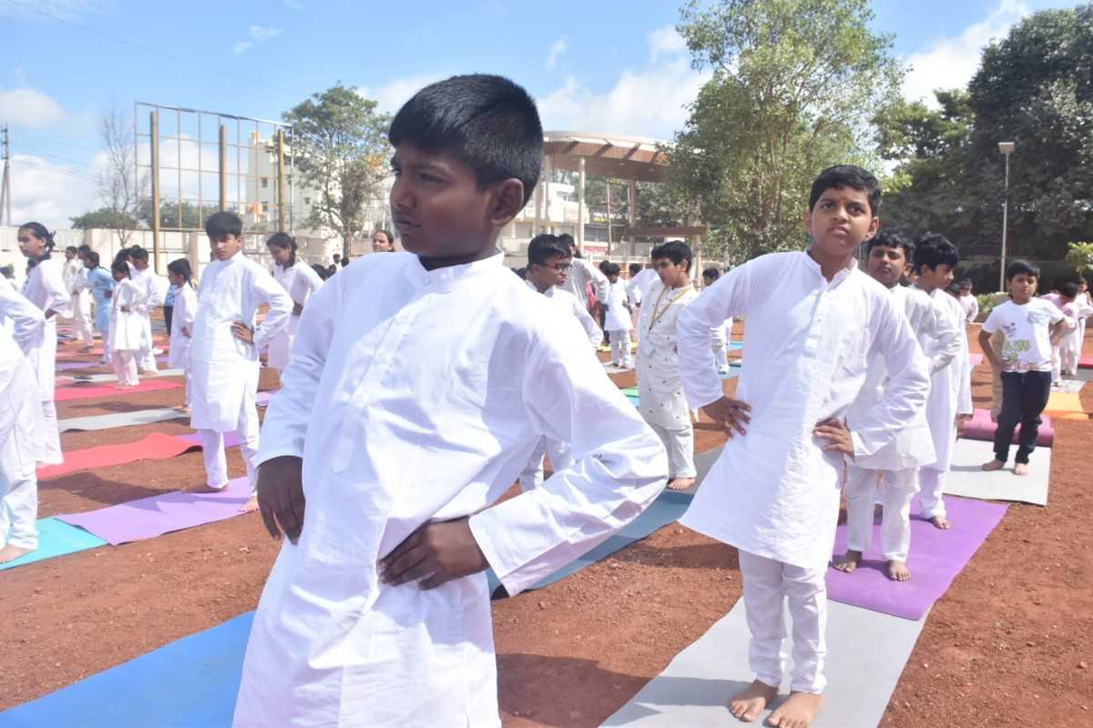 The 12th International Yoga Day Observes in RVK - Hulimangala (48)