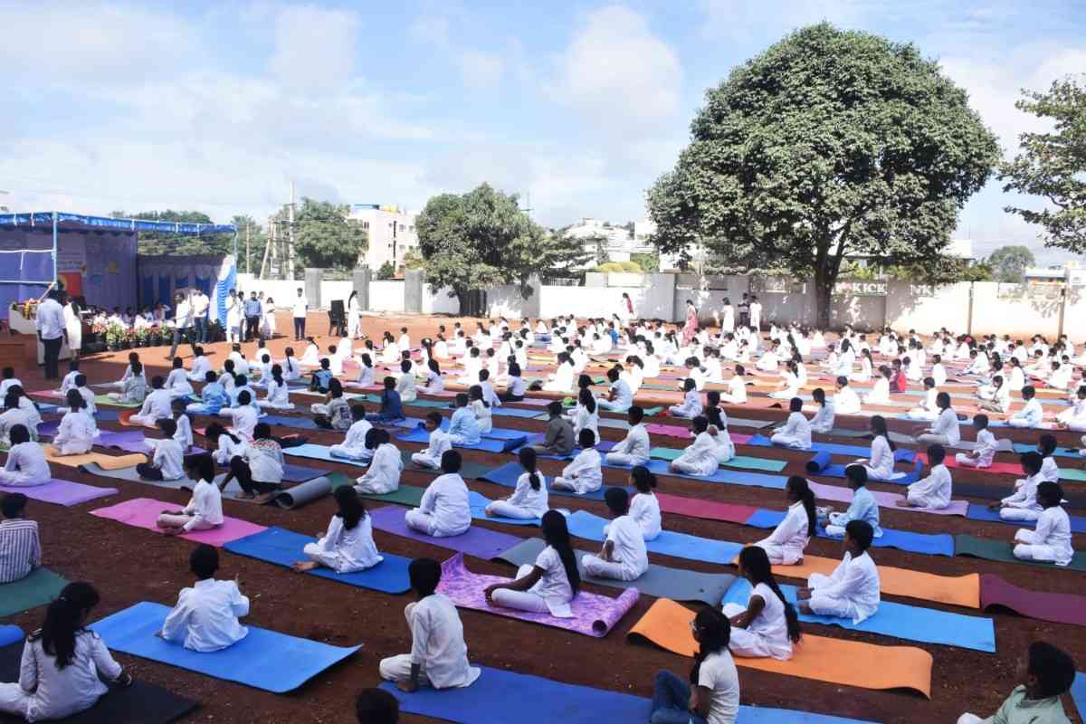 The 12th International Yoga Day Observes in RVK - Hulimangala (50)