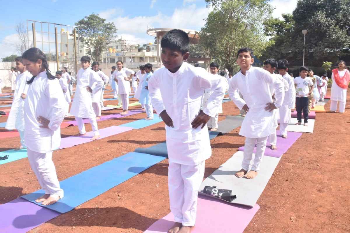 The 12th International Yoga Day Observes in RVK - Hulimangala (51)