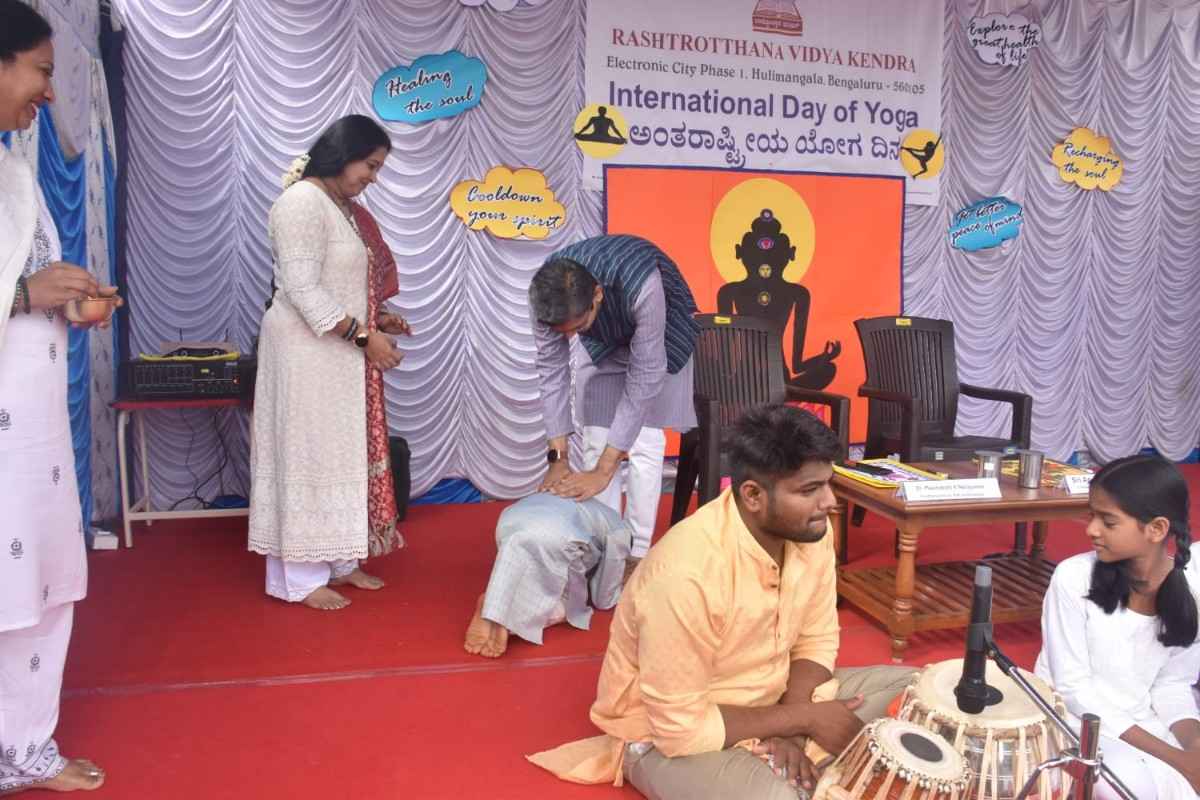The 12th International Yoga Day Observes in RVK - Hulimangala (60)