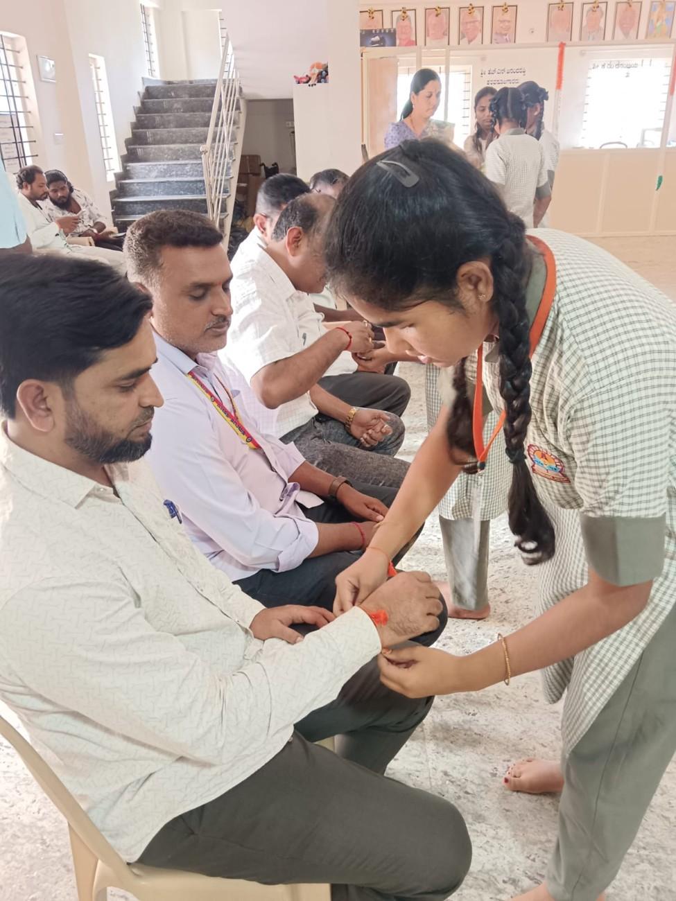 Raksha Bandhan Celebrated at RVK - Hulimangala (8)