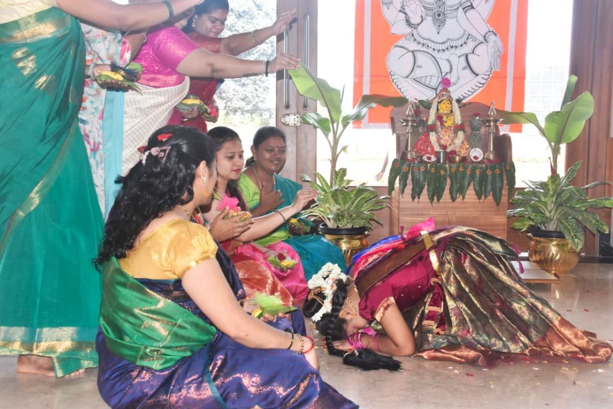 Varamahalakshmi Vrat Celebrated at RVK - Hulimangala (11)