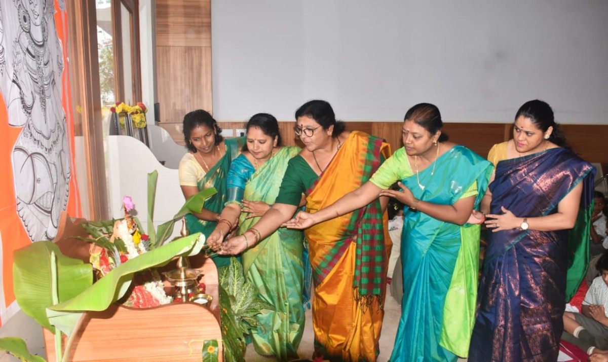 Varamahalakshmi Vrat Celebrated at RVK - Hulimangala (13)