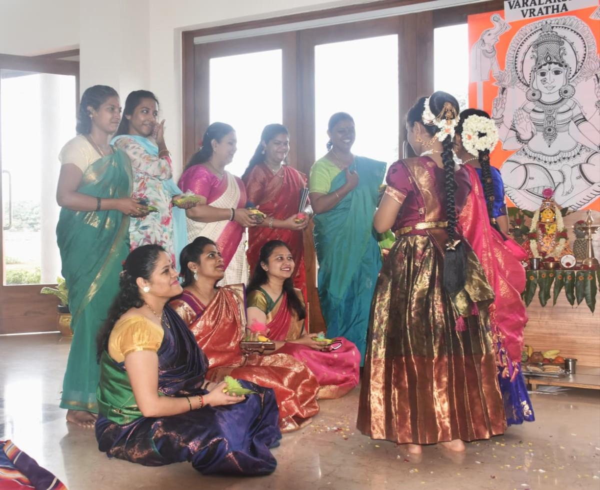 Varamahalakshmi Vrat Celebrated at RVK - Hulimangala (9)
